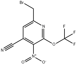 6-(Bromomethyl)-4-cyano-3-nitro-2-(trifluoromethoxy)pyridine Structure