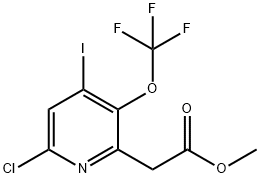 Methyl 6-chloro-4-iodo-3-(trifluoromethoxy)pyridine-2-acetate Structure