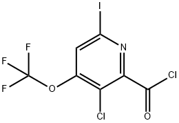 3-Chloro-6-iodo-4-(trifluoromethoxy)pyridine-2-carbonyl chloride Structure