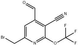 6-(Bromomethyl)-3-cyano-2-(trifluoromethoxy)pyridine-4-carboxaldehyde Structure