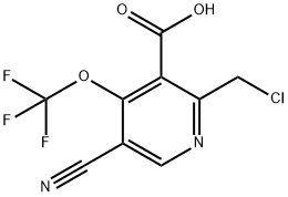 2-(Chloromethyl)-5-cyano-4-(trifluoromethoxy)pyridine-3-carboxylic acid Structure