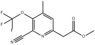 Methyl 2-cyano-4-methyl-3-(trifluoromethoxy)pyridine-6-acetate Structure