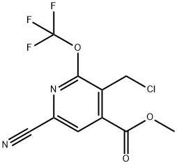 Methyl 3-(chloromethyl)-6-cyano-2-(trifluoromethoxy)pyridine-4-carboxylate Structure