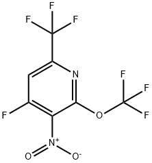 4-Fluoro-3-nitro-2-(trifluoromethoxy)-6-(trifluoromethyl)pyridine Structure