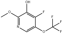 4-Fluoro-3-hydroxy-2-methoxy-5-(trifluoromethoxy)pyridine Structure