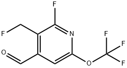 2-Fluoro-3-(fluoromethyl)-6-(trifluoromethoxy)pyridine-4-carboxaldehyde Structure