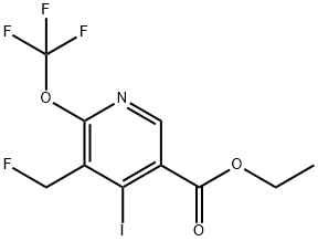 Ethyl 3-(fluoromethyl)-4-iodo-2-(trifluoromethoxy)pyridine-5-carboxylate Structure