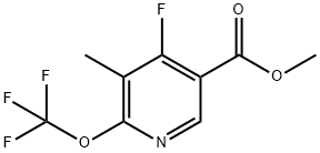 Methyl 4-fluoro-3-methyl-2-(trifluoromethoxy)pyridine-5-carboxylate Structure