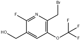 2-(Bromomethyl)-6-fluoro-3-(trifluoromethoxy)pyridine-5-methanol Structure