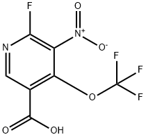 2-Fluoro-3-nitro-4-(trifluoromethoxy)pyridine-5-carboxylic acid Structure