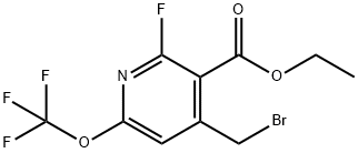 Ethyl 4-(bromomethyl)-2-fluoro-6-(trifluoromethoxy)pyridine-3-carboxylate Structure