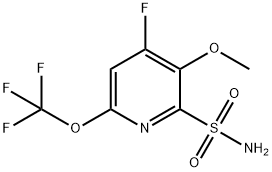 4-Fluoro-3-methoxy-6-(trifluoromethoxy)pyridine-2-sulfonamide Structure