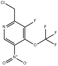 2-(Chloromethyl)-3-fluoro-5-nitro-4-(trifluoromethoxy)pyridine Structure