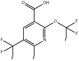 2-Fluoro-6-(trifluoromethoxy)-3-(trifluoromethyl)pyridine-5-carboxylic acid Structure