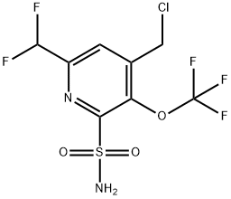 4-(Chloromethyl)-6-(difluoromethyl)-3-(trifluoromethoxy)pyridine-2-sulfonamide Structure