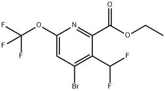 Ethyl 4-bromo-3-(difluoromethyl)-6-(trifluoromethoxy)pyridine-2-carboxylate Structure