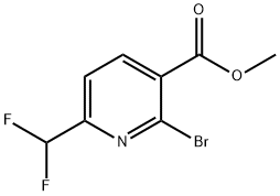 methyl
2-bromo-6-(difluoromethyl)pyridine-3-carboxylate 구조식 이미지