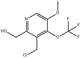 3-(Chloromethyl)-5-methoxy-4-(trifluoromethoxy)pyridine-2-methanol Structure