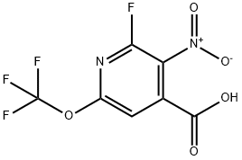 2-Fluoro-3-nitro-6-(trifluoromethoxy)pyridine-4-carboxylic acid Structure