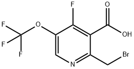 2-(Bromomethyl)-4-fluoro-5-(trifluoromethoxy)pyridine-3-carboxylic acid Structure