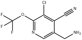 5-(Aminomethyl)-3-chloro-4-cyano-2-(trifluoromethoxy)pyridine Structure