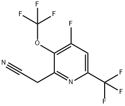 4-Fluoro-3-(trifluoromethoxy)-6-(trifluoromethyl)pyridine-2-acetonitrile Structure