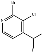 Pyridine, 2-bromo-3-chloro-4-(difluoromethyl)- Structure