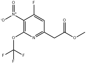 Methyl 4-fluoro-3-nitro-2-(trifluoromethoxy)pyridine-6-acetate Structure