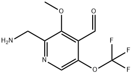 2-(Aminomethyl)-3-methoxy-5-(trifluoromethoxy)pyridine-4-carboxaldehyde Structure