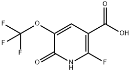 2-Fluoro-6-hydroxy-5-(trifluoromethoxy)pyridine-3-carboxylic acid Structure