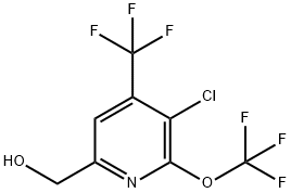 3-Chloro-2-(trifluoromethoxy)-4-(trifluoromethyl)pyridine-6-methanol Structure