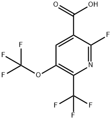 2-Fluoro-5-(trifluoromethoxy)-6-(trifluoromethyl)pyridine-3-carboxylic acid Structure