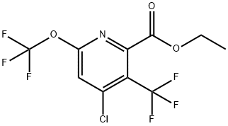 Ethyl 4-chloro-6-(trifluoromethoxy)-3-(trifluoromethyl)pyridine-2-carboxylate Structure