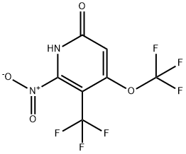 6-Hydroxy-2-nitro-4-(trifluoromethoxy)-3-(trifluoromethyl)pyridine Structure