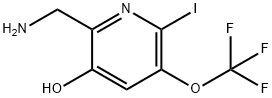 2-(Aminomethyl)-3-hydroxy-6-iodo-5-(trifluoromethoxy)pyridine Structure