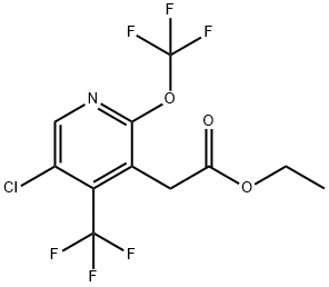 Ethyl 5-chloro-2-(trifluoromethoxy)-4-(trifluoromethyl)pyridine-3-acetate Structure