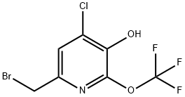 6-(Bromomethyl)-4-chloro-3-hydroxy-2-(trifluoromethoxy)pyridine Structure