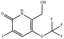 2-Hydroxy-3-iodo-5-(trifluoromethoxy)pyridine-6-methanol Structure