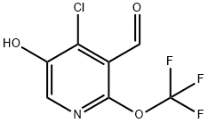 4-Chloro-5-hydroxy-2-(trifluoromethoxy)pyridine-3-carboxaldehyde Structure