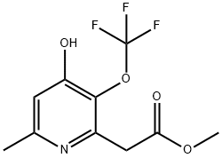 Methyl 4-hydroxy-6-methyl-3-(trifluoromethoxy)pyridine-2-acetate Structure