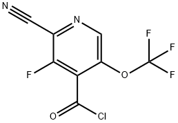 2-Cyano-3-fluoro-5-(trifluoromethoxy)pyridine-4-carbonyl chloride Structure