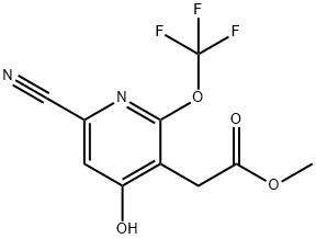 Methyl 6-cyano-4-hydroxy-2-(trifluoromethoxy)pyridine-3-acetate Structure