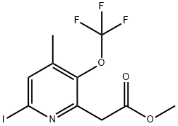 Methyl 6-iodo-4-methyl-3-(trifluoromethoxy)pyridine-2-acetate Structure