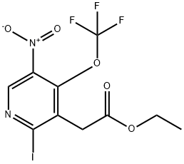 Ethyl 2-iodo-5-nitro-4-(trifluoromethoxy)pyridine-3-acetate Structure