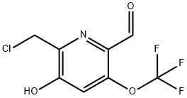 2-(Chloromethyl)-3-hydroxy-5-(trifluoromethoxy)pyridine-6-carboxaldehyde Structure