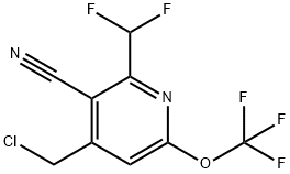 4-(Chloromethyl)-3-cyano-2-(difluoromethyl)-6-(trifluoromethoxy)pyridine Structure