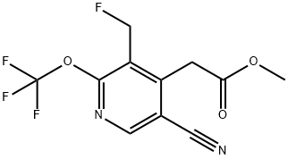 Methyl 5-cyano-3-(fluoromethyl)-2-(trifluoromethoxy)pyridine-4-acetate Structure