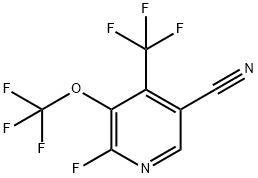 5-Cyano-2-fluoro-3-(trifluoromethoxy)-4-(trifluoromethyl)pyridine 구조식 이미지