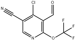 4-Chloro-5-cyano-2-(trifluoromethoxy)pyridine-3-carboxaldehyde Structure