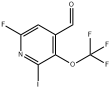 6-Fluoro-2-iodo-3-(trifluoromethoxy)pyridine-4-carboxaldehyde Structure